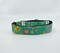 Easter Martingale Dog Collar With Optional Flower Or Bow Tie Eggs And Flowers On Teal Slip On Collar Sizes S, M, L, XL product 4